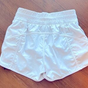 Lululemon Track That mid rise shorts. 3 inch inseam. Size 4. White.